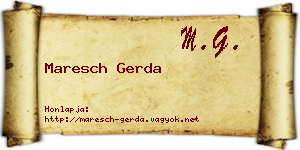 Maresch Gerda névjegykártya